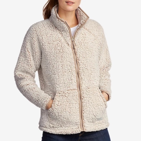 Eddie Bauer Fireside Plush Full-Zip Mock-Neck Fleece Large‎ - Picture 1 of 6